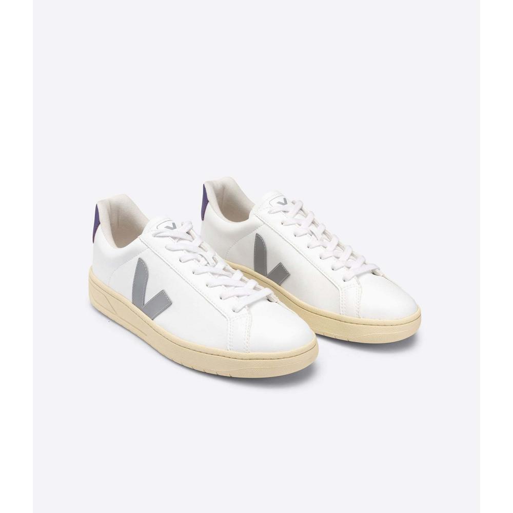 White/Purple Women's Veja URCA CWL OXFORD-GREY Sneakers | AU 633RVD